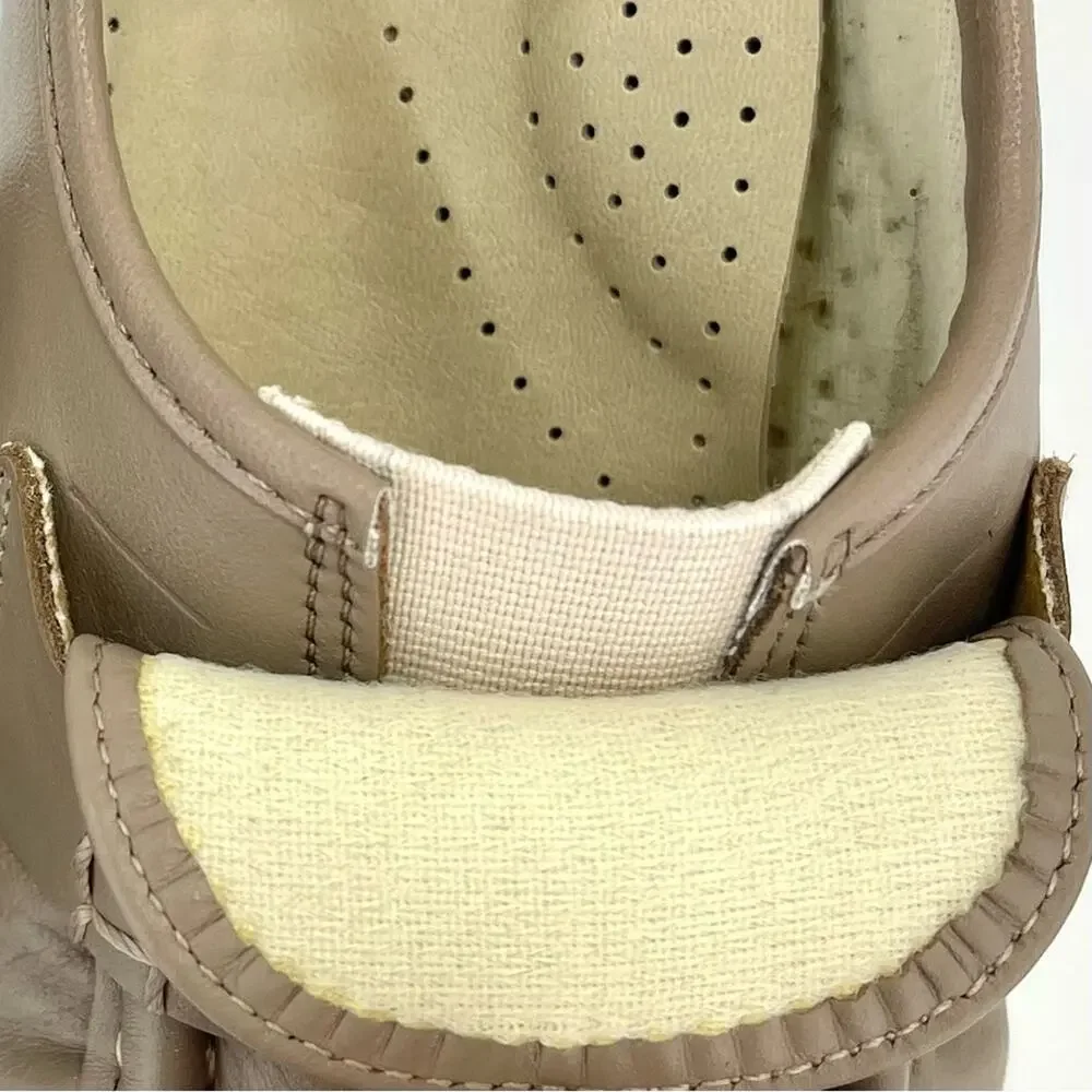 SAS Women Casual Penny Loafer Size 6.5 Tan Genuine Leather Comfort Low Wedge